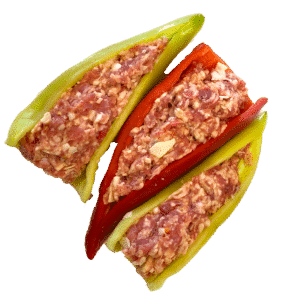Sausage Stuffed Banana Peppers