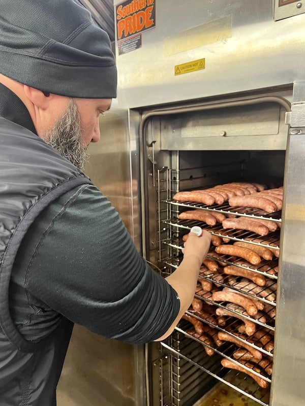 chef binks at binksberry hollow smoked sausage